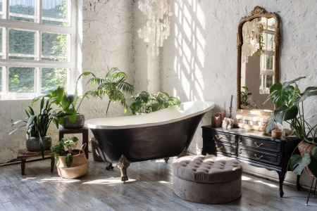 Ванна кімната в стилі бохо